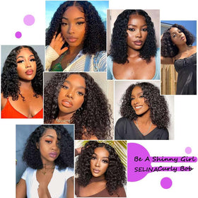 Selina Brazilian curly hair bundles in natural color packaging for easy color matching
