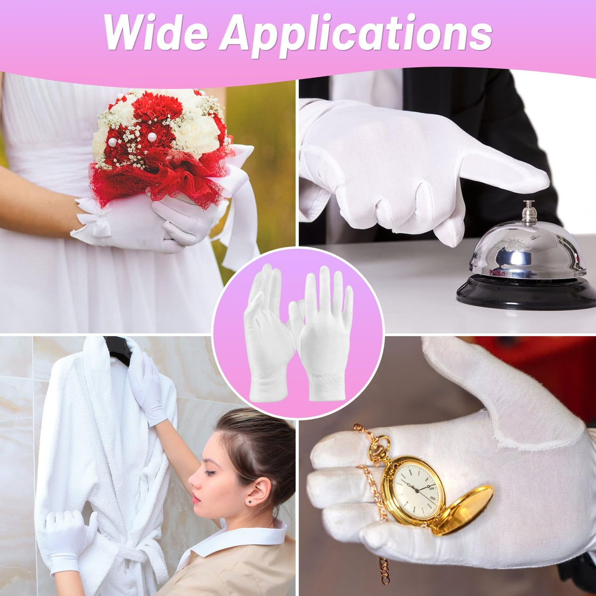 Selizo breathable cotton fabric gloves suitable for sensitive skin.