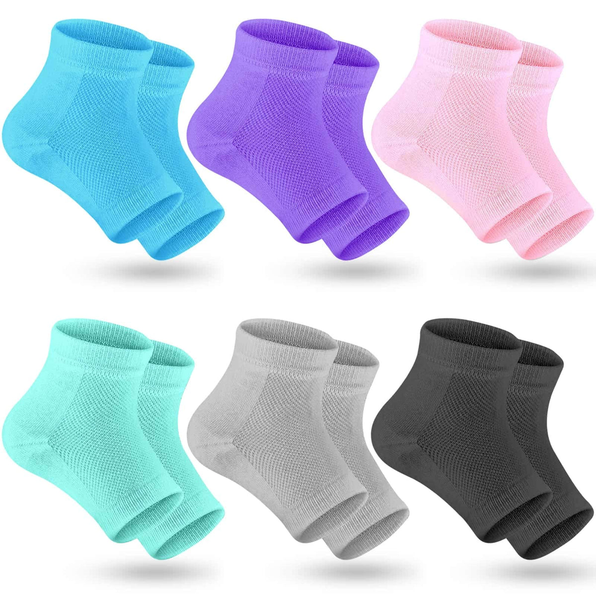 Selizo heel moisturizing socks open-toe black for daily hydration and comfort