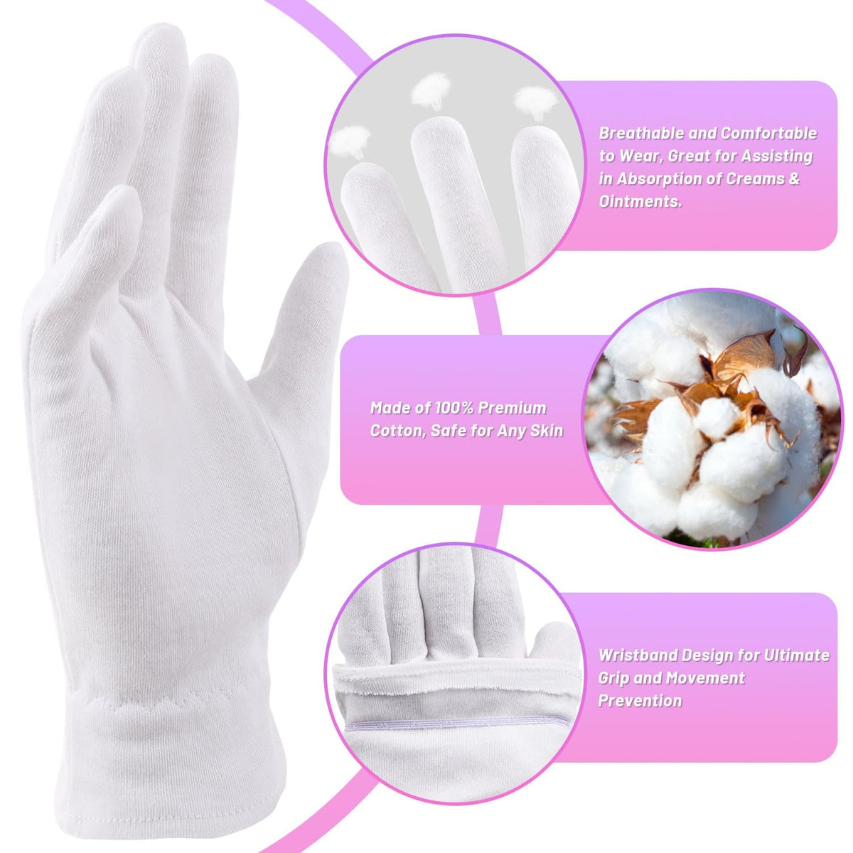 Selizo wristband design gloves prevent slipping during wear.