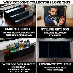 Matte black finish adds sleek elegance to the dresser.