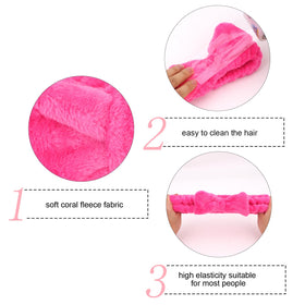 Semato bridesmaid spa headband hot pink in group photo setup.