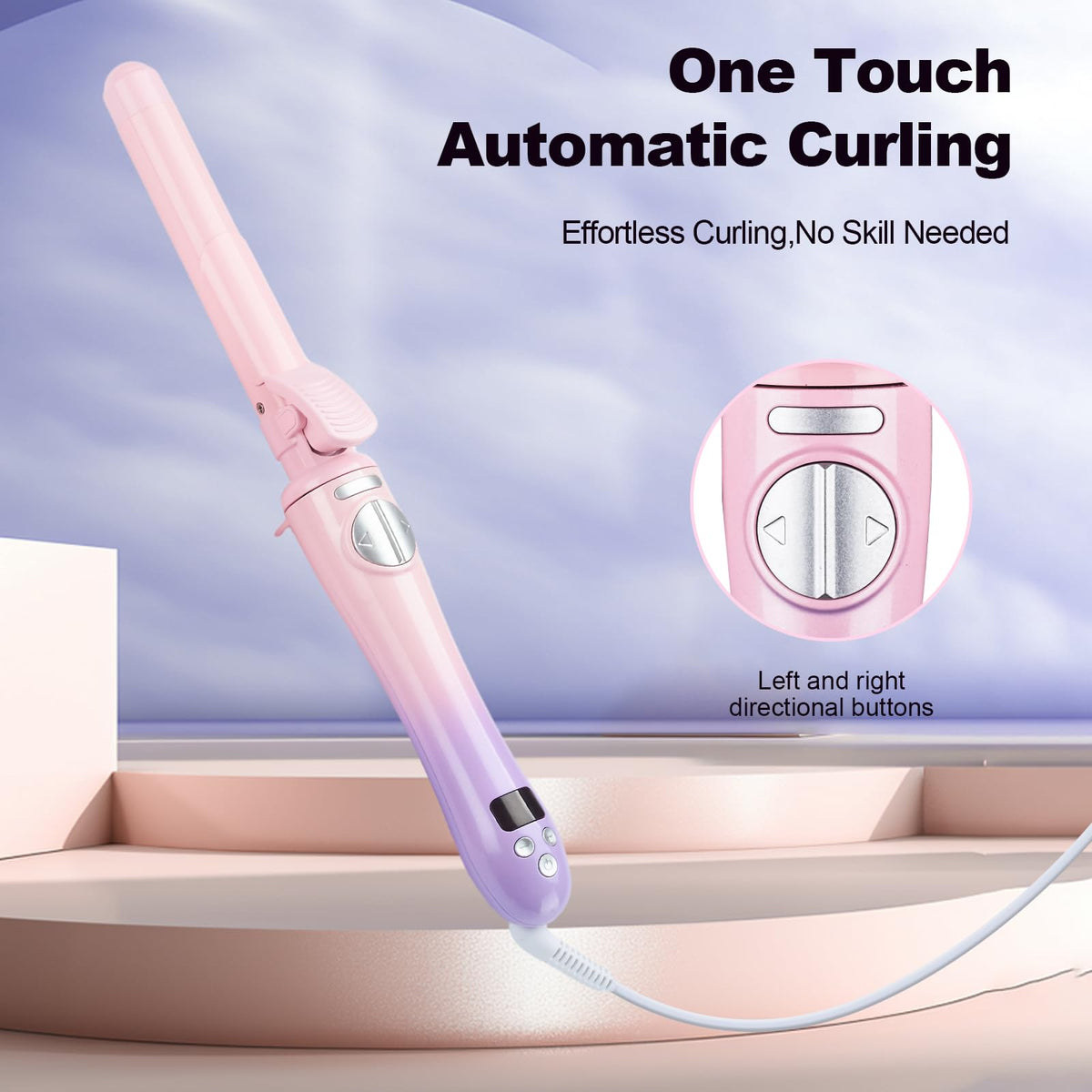 Semqimiuso curling iron heats to 450°F in 30 seconds.