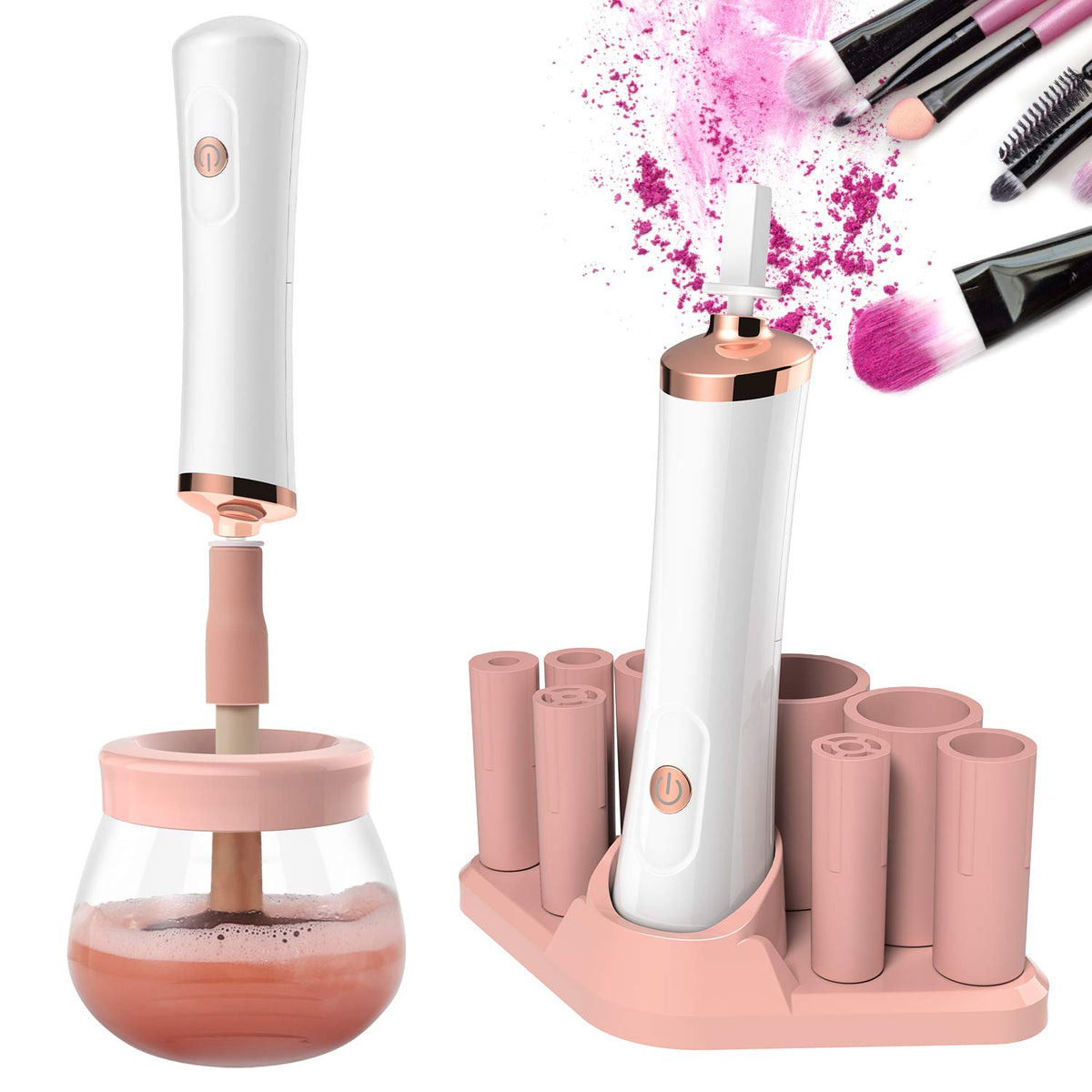 Senbowe upgraded brush cleaner and dryer front view for quick at-home cleaning