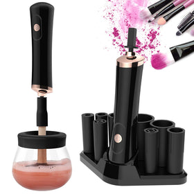Senbowe upgraded makeup brush cleaner spinner in action for quick cleaning.