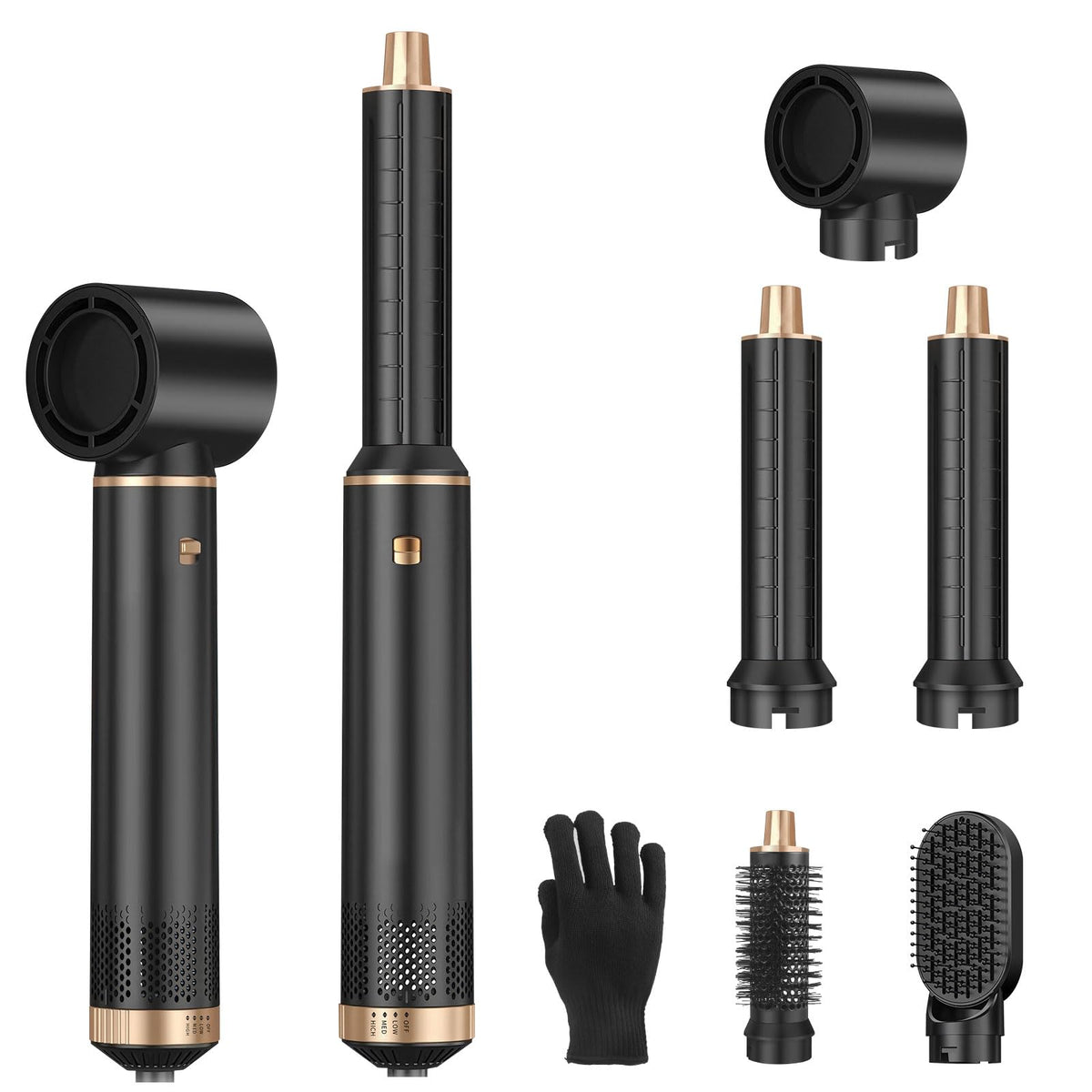 Sendowtek hot air styler front view highlighting 5-in-1 versatility for daily styling