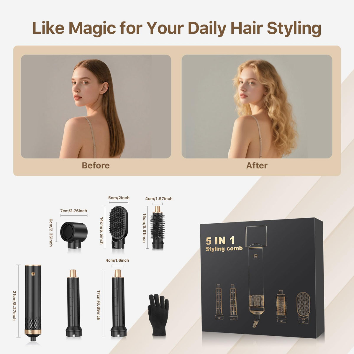 Sendowtek styler in use delivering volumized, smooth results