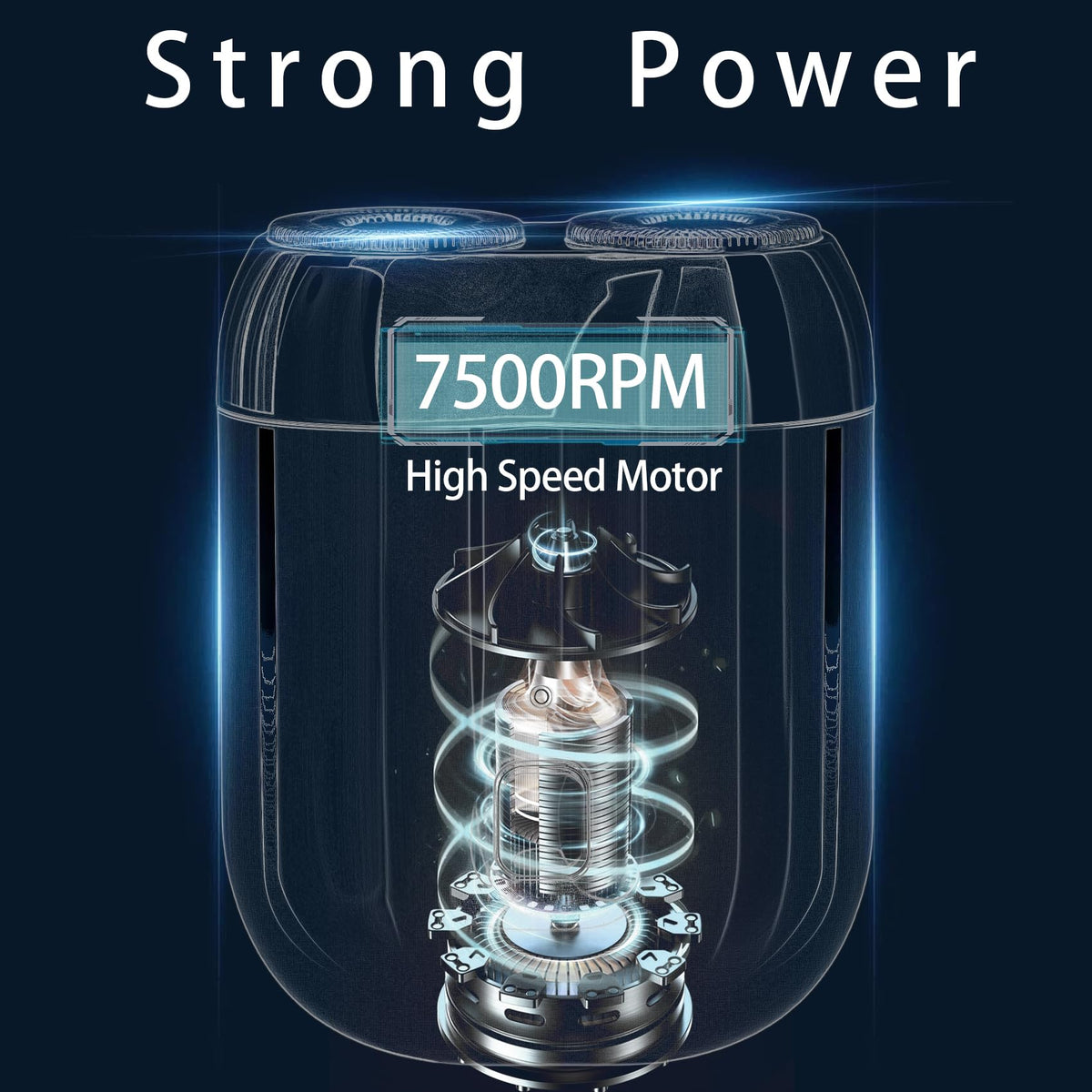 Senduzll magnetic quick-release head for fast blade changes.