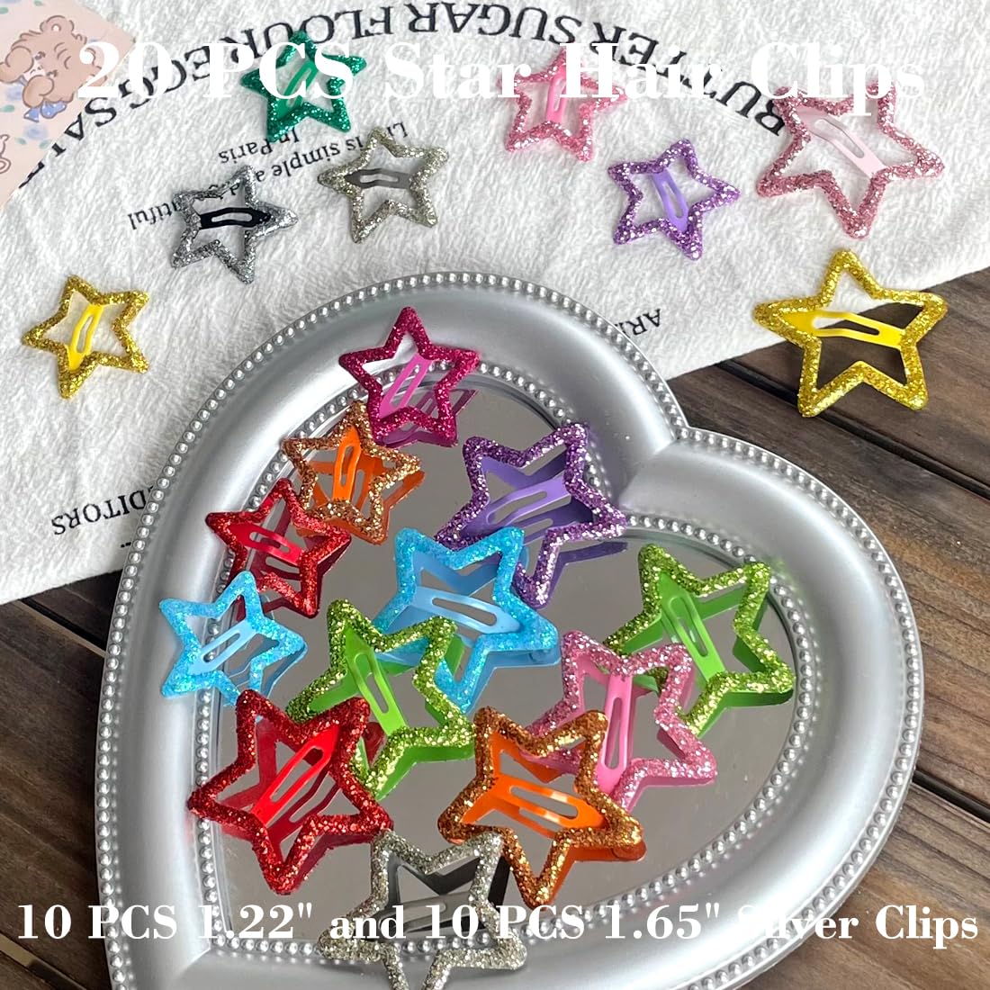 Seneeel star hair clip non-slip design keeps hair secure during workouts.