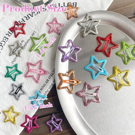 Seneeel star hair clip packaging displays colorful options for versatile styling.