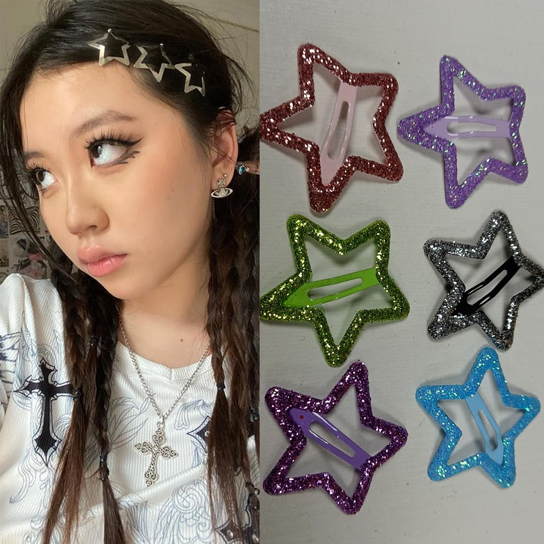Seneeel star hair clip adds a playful touch to everyday style.