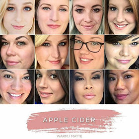 SeneGence LipSense Apple Cider application on lips shows vibrant, long-lasting color.