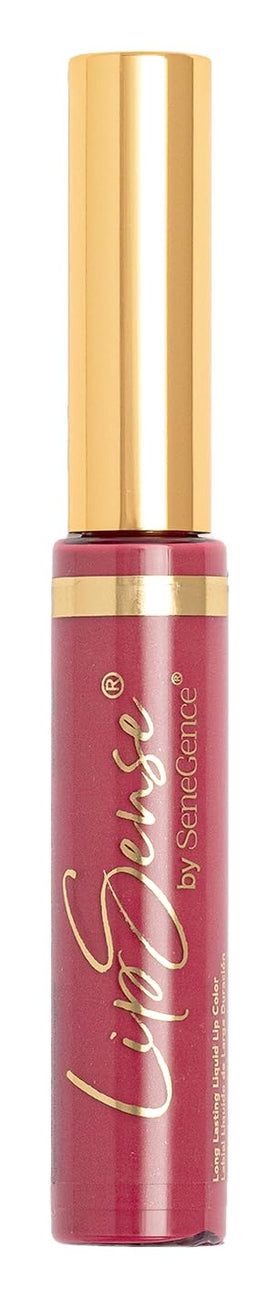 SeneGence LipSense bottle and swatch show long-lasting color.