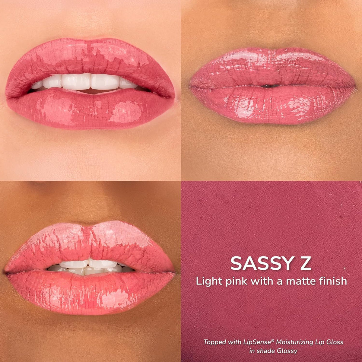 SeneGence LipSense frost finish close-up with cool-toned pigment.
