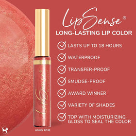 Senegence LipSense kiss-proof coverage through meals and hugs.