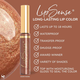 SeneGence LipSense matte shade swatch with velvety, fade-resistant finish.