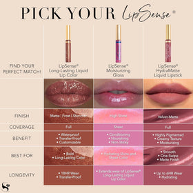 Senegence LipSense shimmer frost swatch for radiant accents.