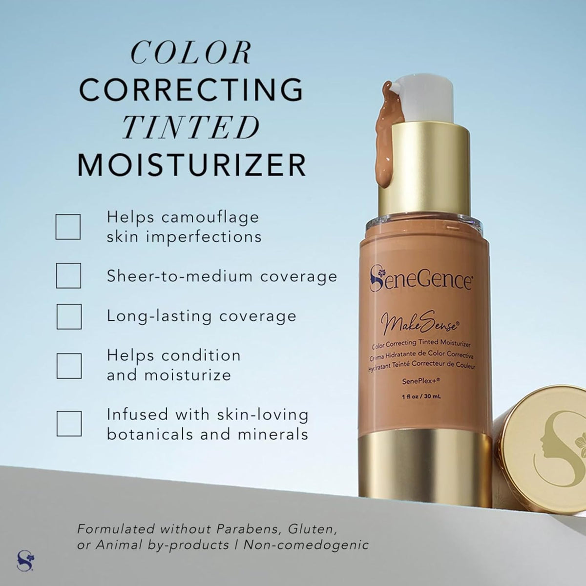 SeneGence MakeSense on skin with a long-wear finish.