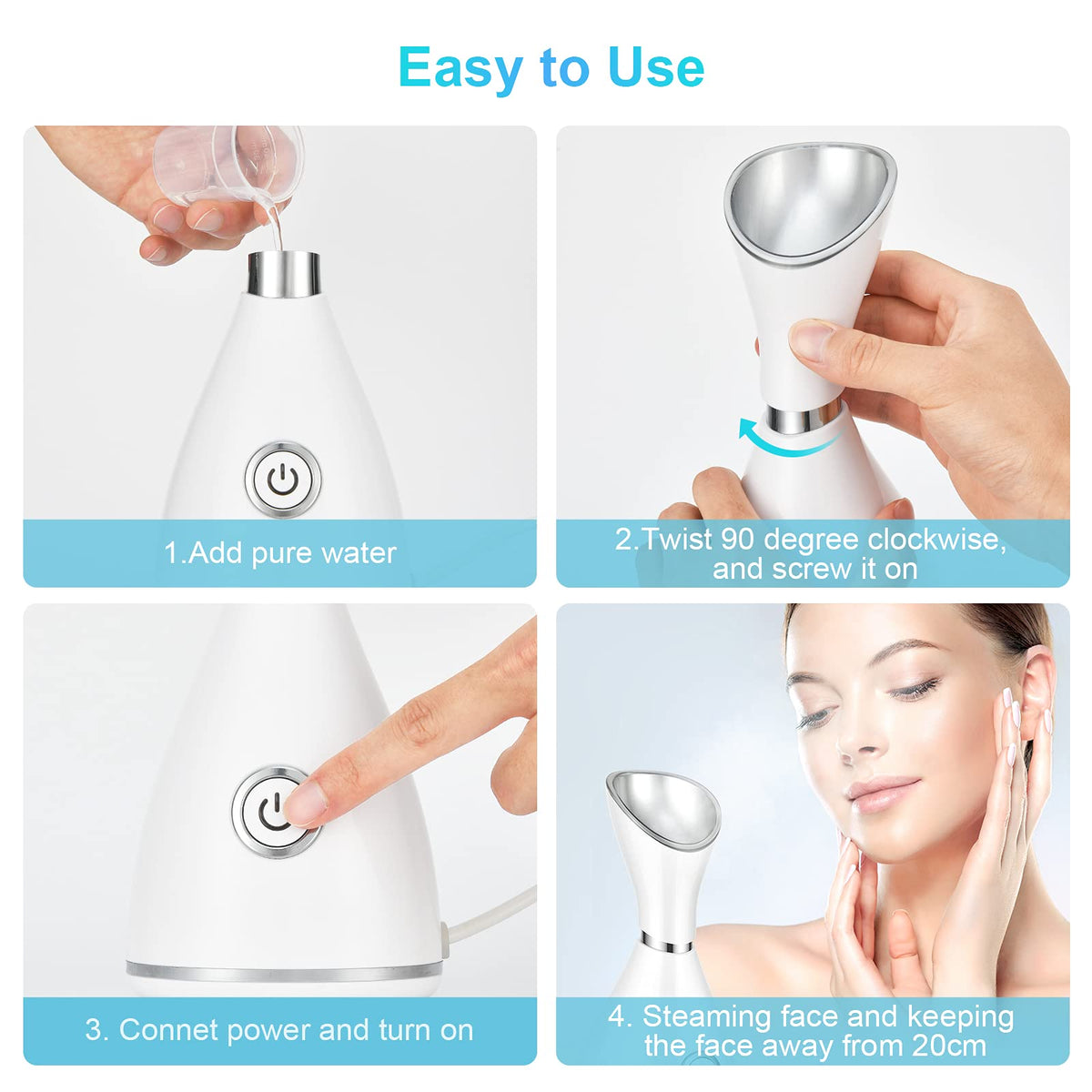 Seneryla blackhead remover tools paired with steamer for cleaner pores