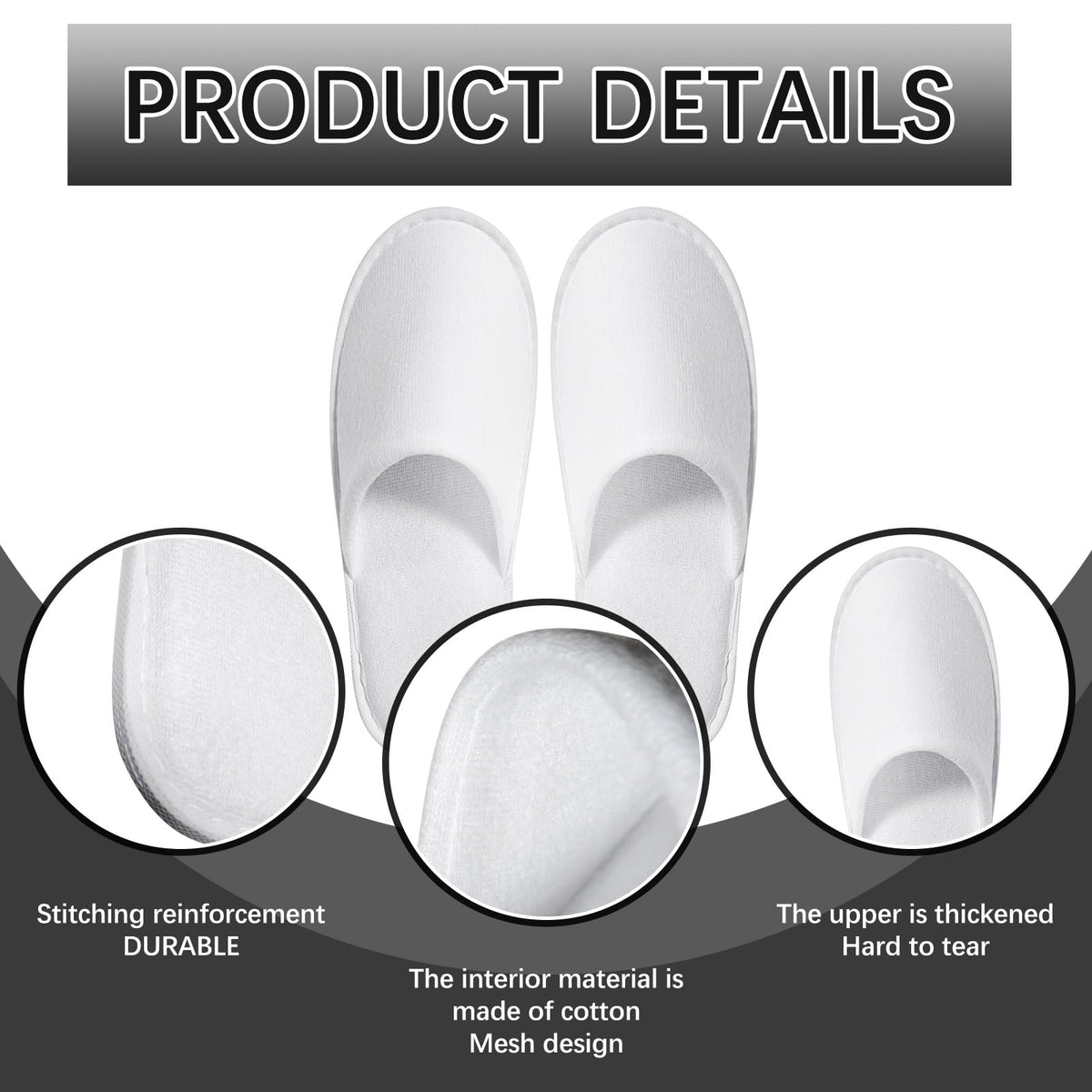 SENJUNSAFE individually wrapped slippers for easy travel and minimal mess.