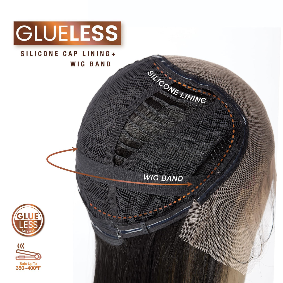 Sensationnel Bare Lace breathable mesh cap supports all-day comfort.
