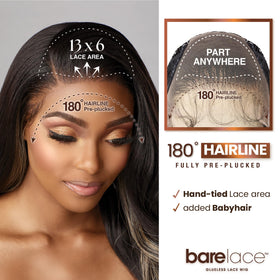 Sensationnel Bare Lace preplucked hairline enables quick, seamless wear.