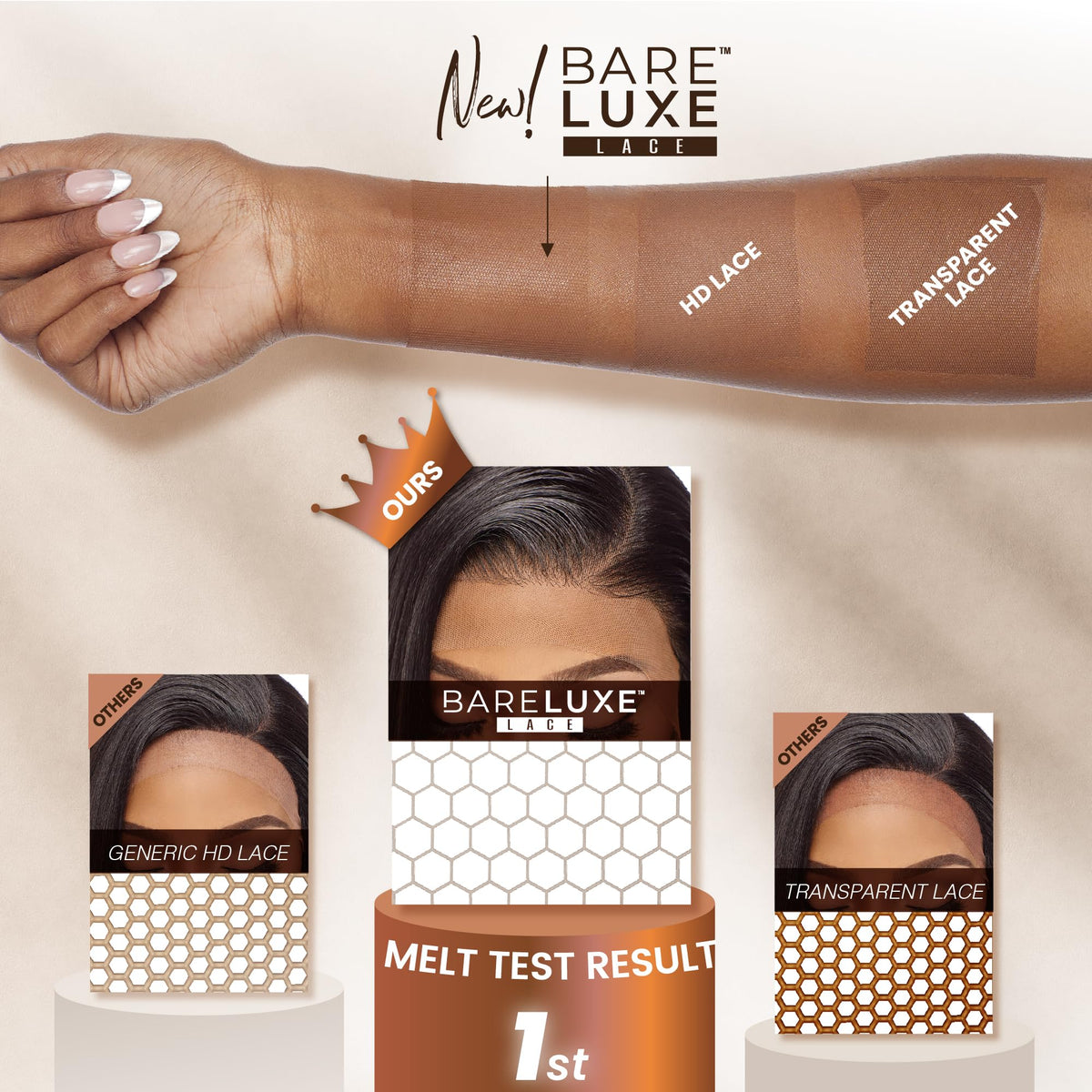 Sensationnel Bare Lace 13x6 baby hairs detail allows natural styling.