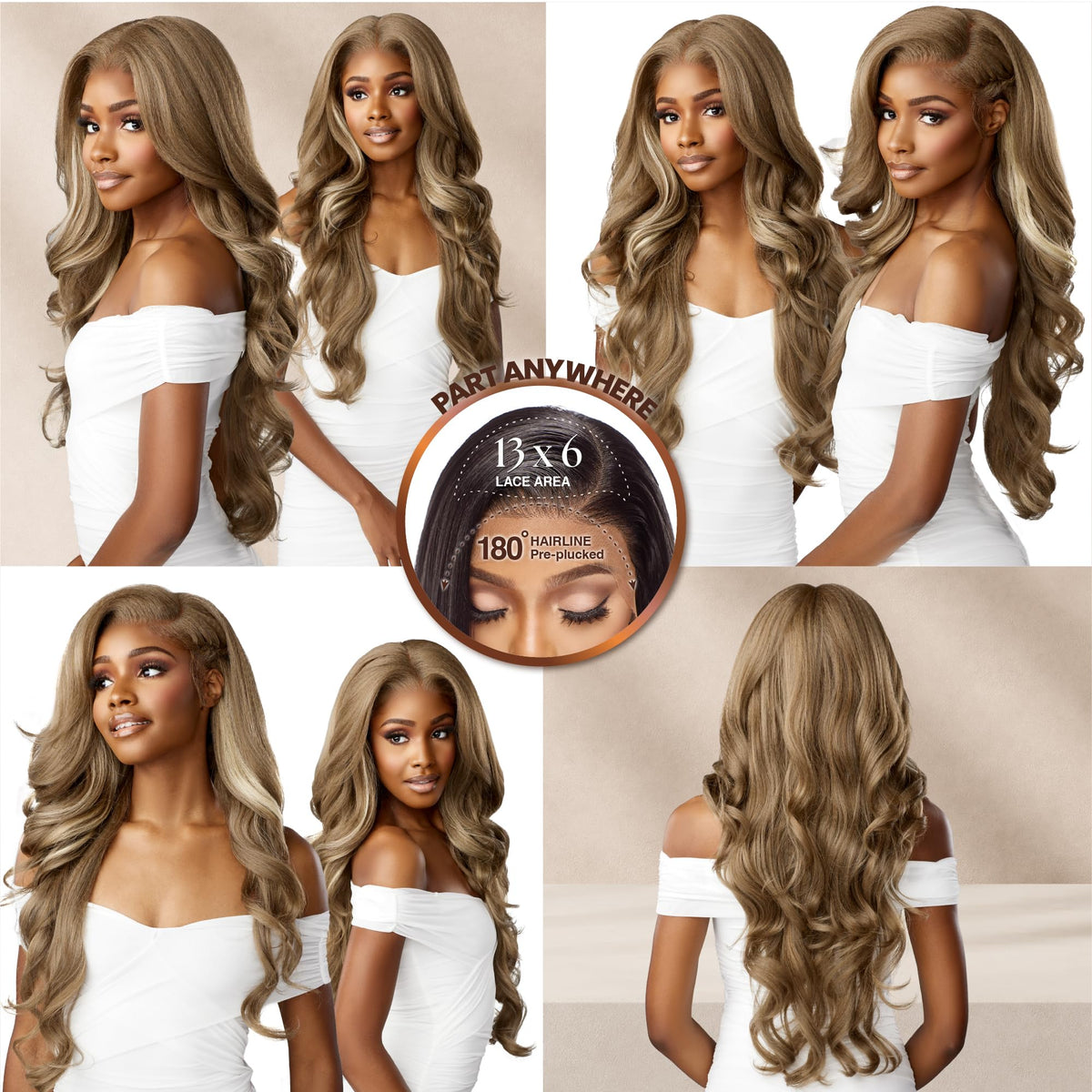 Sensationnel Bare Lace 13x6 detailed hairline demonstrating preplucked realism