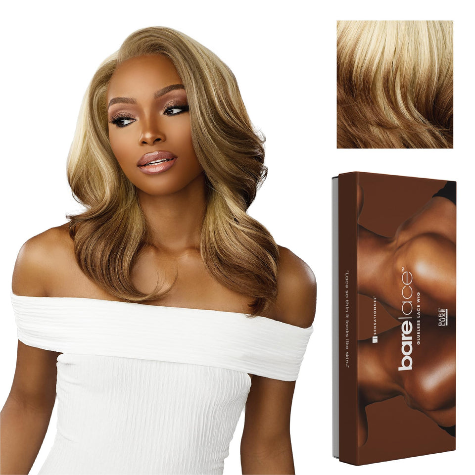 Sensationnel Bare Lace 13x6 front view shows natural-looking scalp for versatile styling.