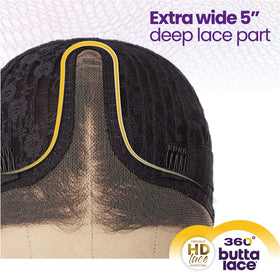 Sensationnel Butta 360 glueless band enables secure wear without adhesives.