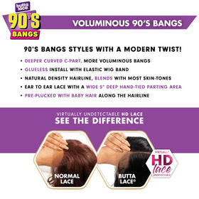 Sensationnel Butta Lace 90Sbangs Unit 911 subtle babyhair detail adds natural frame.