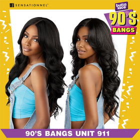 Sensationnel Butta Lace 90Sbangs Unit 911 elastic band secures fit.