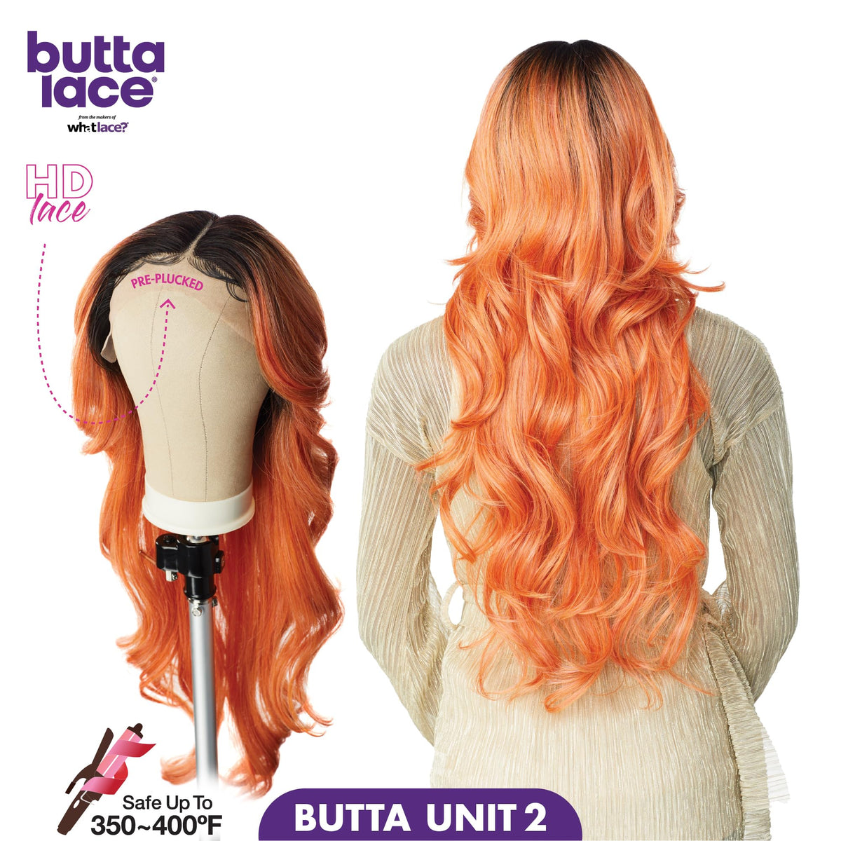 Sensationnel Butta Lace ear to ear lace offers secure, comfortable fit