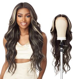 Sensationnel Butta Lace Wig Unit 34 with deep parting for a natural look.