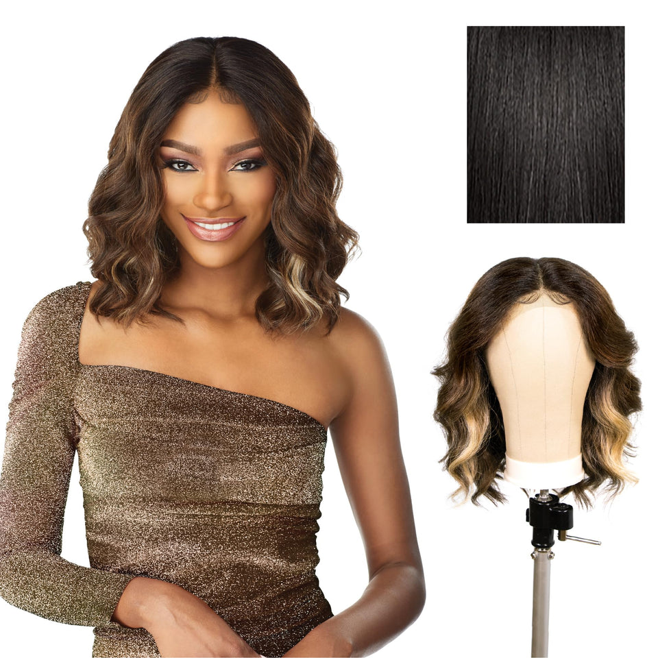 Sensationnel Butta Lace Wig Unit 8 with deep parting for natural scalp look