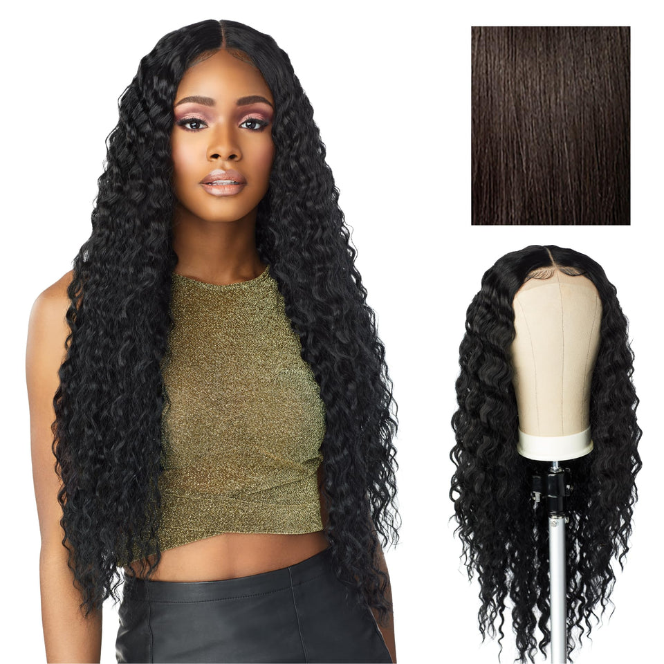 Sensationnel Butta Lace Wigs Unit 3 front view demonstrates natural glueless fit.