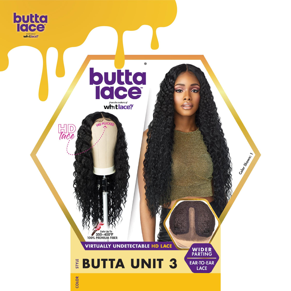 Sensationnel Butta Lace Wigs Unit 3 glueless cap offers easy wear.