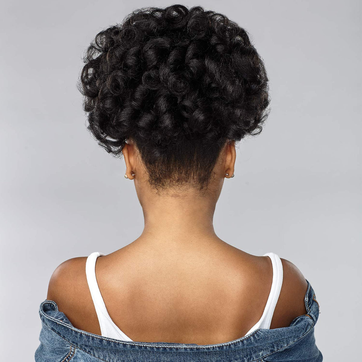 Sensationnel Curls Kinks and Co drawstring updo supports quick hands-free styling