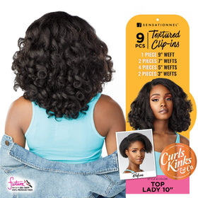 Sensationnel Curls Kinks and Co clip-in close-up shows secure clip design