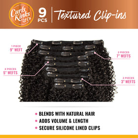 Sensationnel Curls Kinks and Co clip-in four weft lengths for layered volume