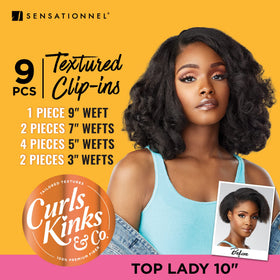 Sensationnel Curls Kinks and Co clip-in two-tone colors blend with highlights