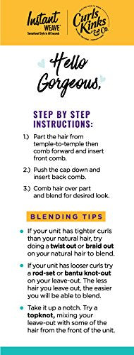 Sensationnel Curls Kinks and Co half wig care tips to maintain shape