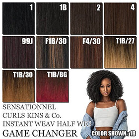 Sensationnel Curls Kinks and Co half wig color varieties for personalized shade