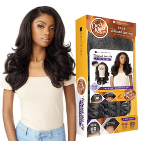 Sensationnel Curls Kinksandco Kinkyedges Wig 20 inch lace front for natural parting