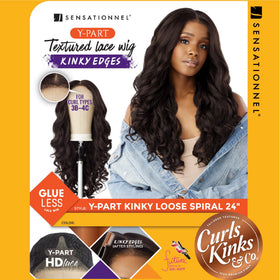 Sensationnel Curls Kinksandco KinkyEdges wig breathable cap for all-day comfort.