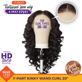 Sensationnel Curls Kinksandco wig hairline close-up showing natural part