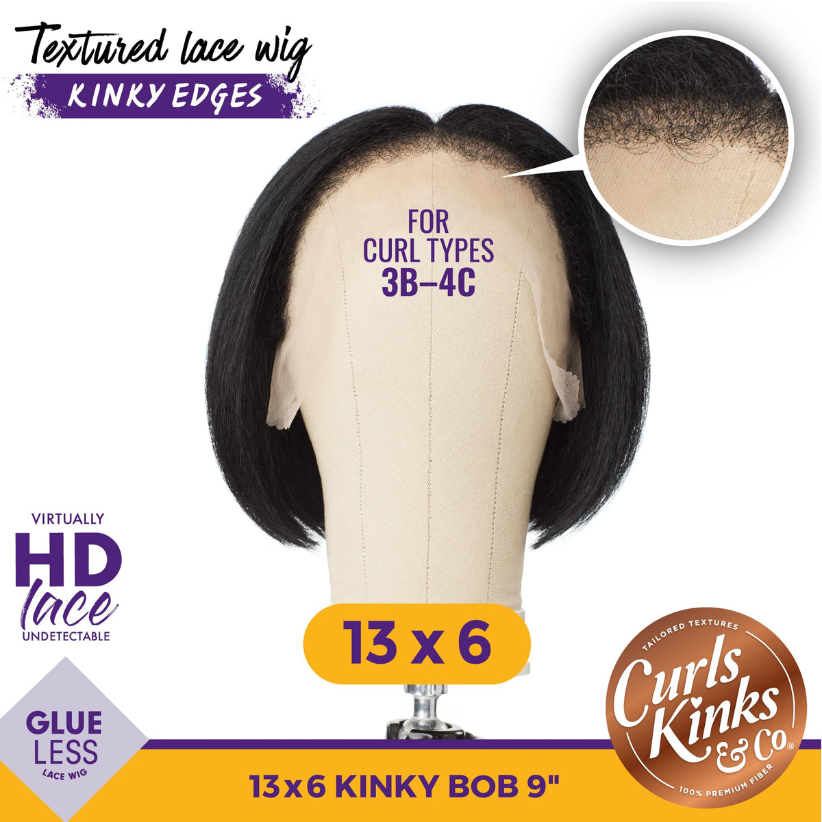 Sensationnel Curls Kinksandco Kinkyedges kinky bob wig for versatile daily looks.