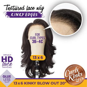 Sensationnel Curls Kinksandco Kinkyedges wig side view showing texture