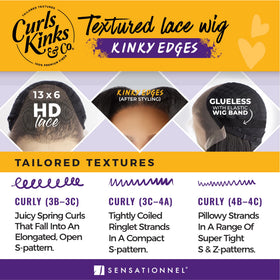 Sensationnel Curls Kinksandco wig straight texture for sleek styling