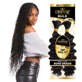 Sensationnel Empire Bulk Braiding 14in 1B OFFBLACK for knotless box braids